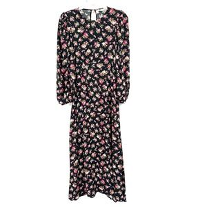 Zara dark romance floral maxi dress whimsigoth fairycore grunge retro prairie M
